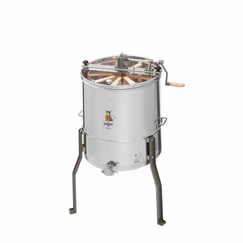 Extractor radial Logar para 9 cuadros, depósito Ø 52 cm, accionamiento manual