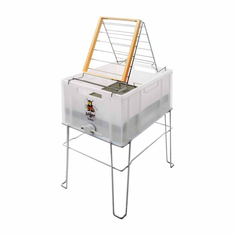 Bandeja de desoperculado de PVC con soporte y fondo de rejilla AŽ (Art. n.º 8032)