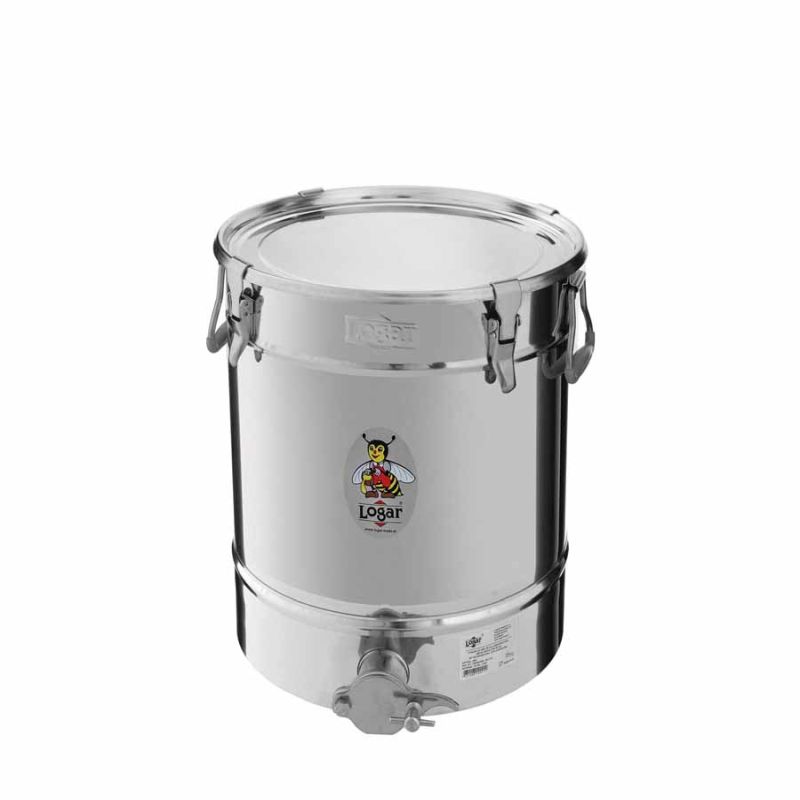 Recipiente de llenado Logar 35 kg con fondo inclinado, 4 cierres de aro (Art. Nr. 2022)
