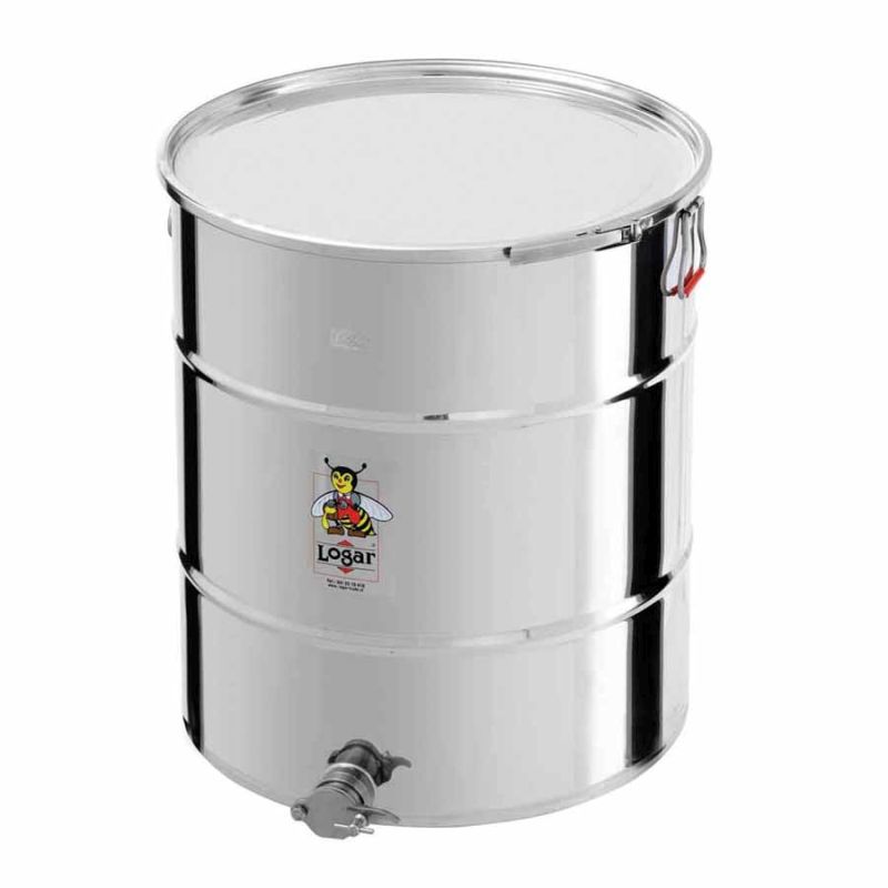 Recipiente de envasado Logar 170 kg con cierre de aro, acero inoxidable - Art. nº 2221